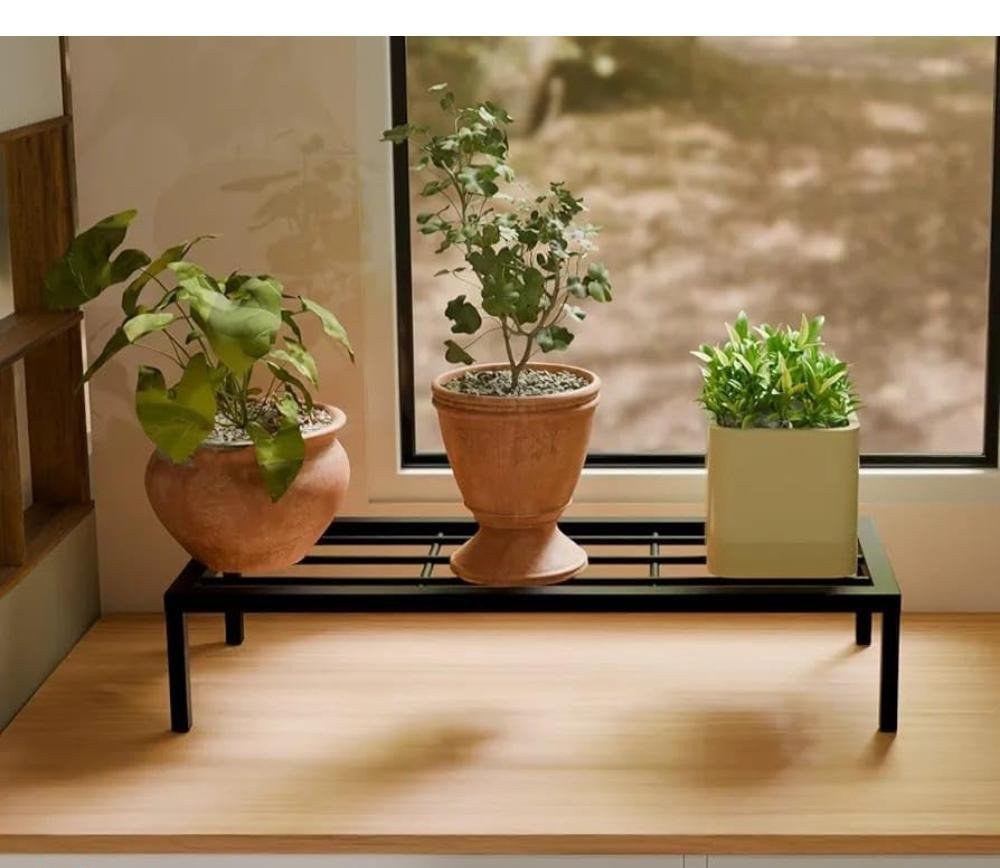 Heavy-Duty Metal Plant Stand for Indoor & Outdoor Use