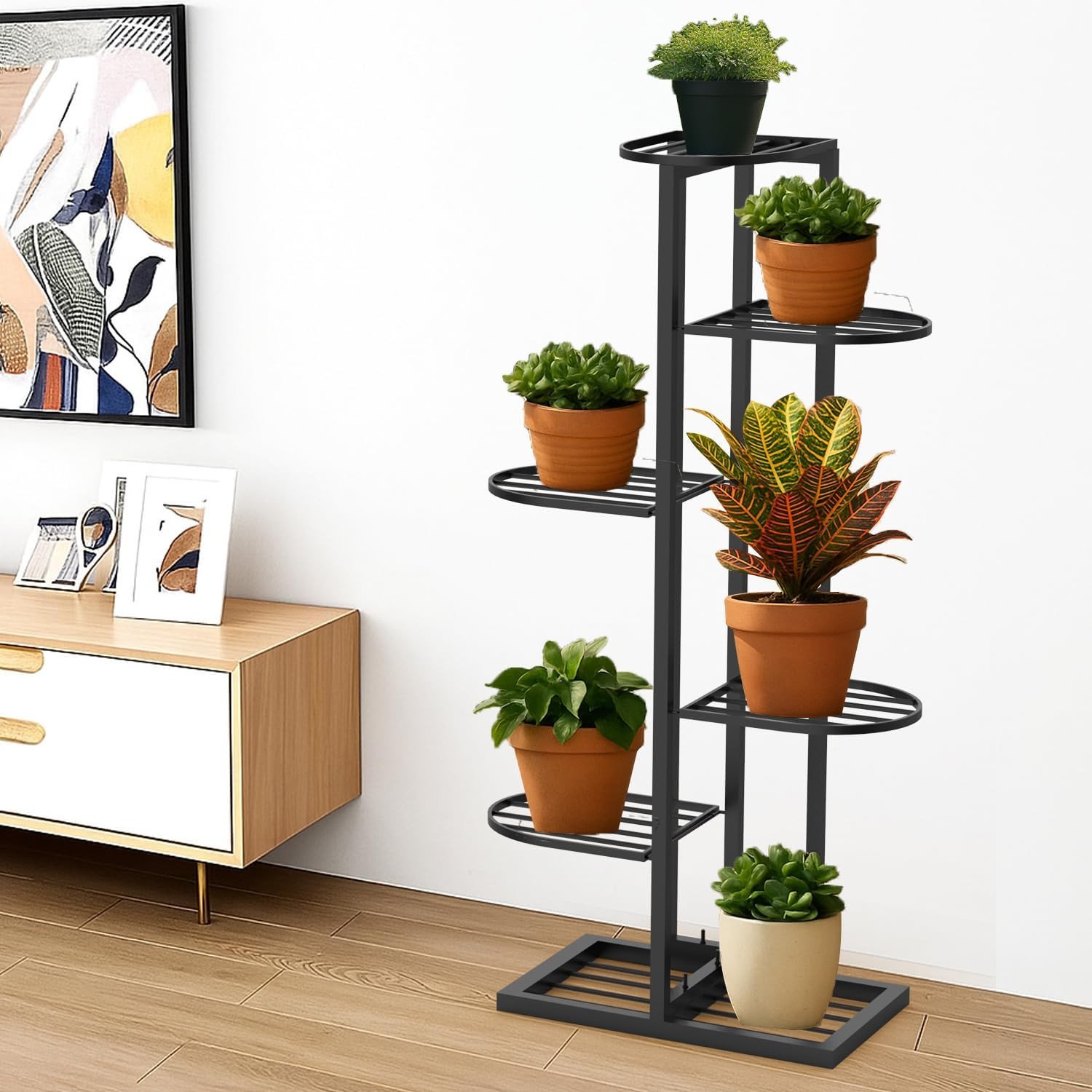 5-Tier Metal Plant Stand for Indoor & Outdoor Use | Multi-Level Corner Flower Pot Rack